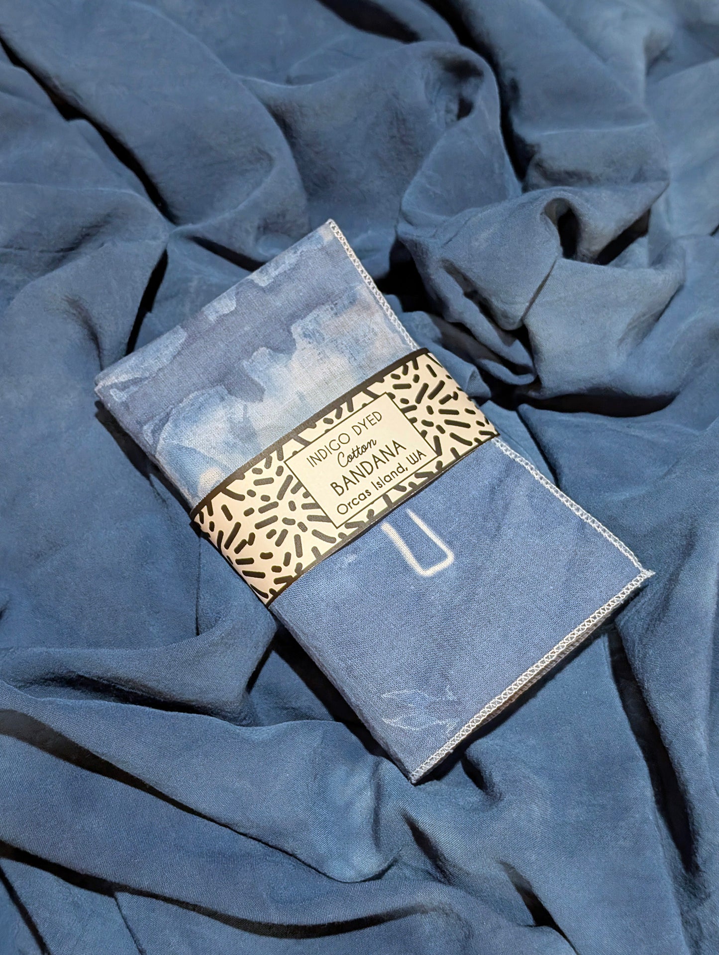 Bandana - Indigo-Dyed Cotton - Clothes Pin