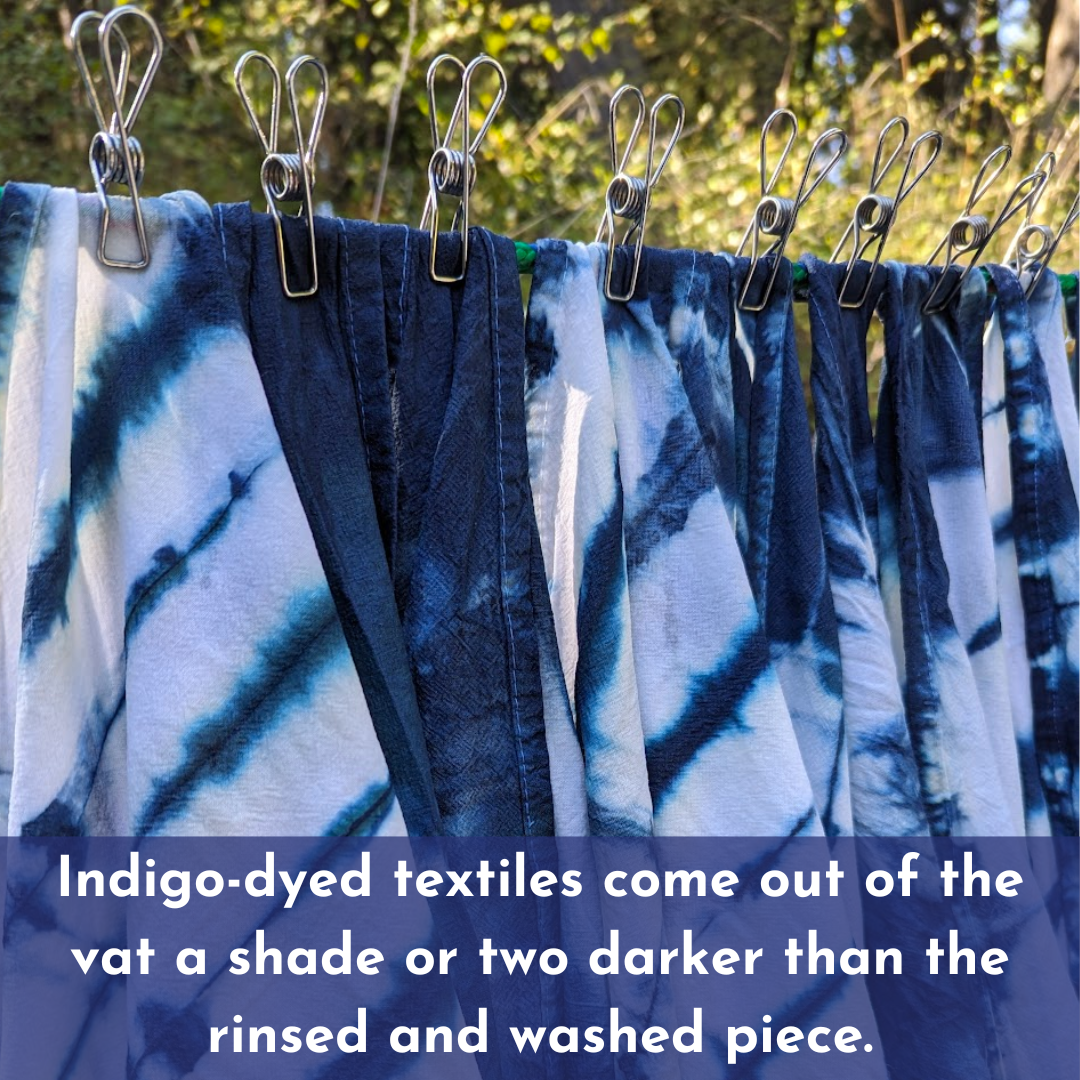 Pyramidal Napkins - Indigo-Dyed Cotton Flour Sack Napkins, Set of 2