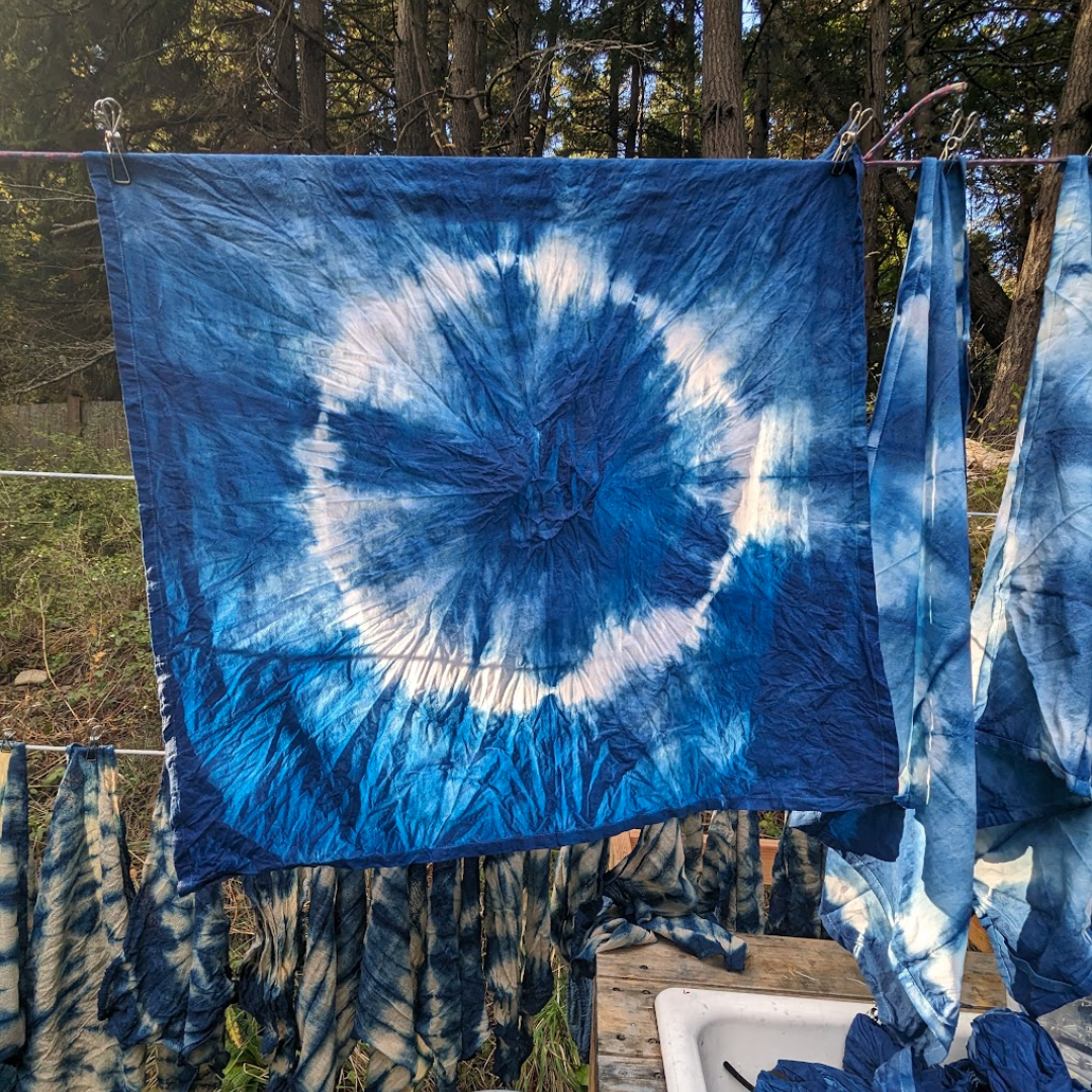 Eclipse Dish Towel - Indigo-Dyed Cotton Flour Sack Dish Towel Single
