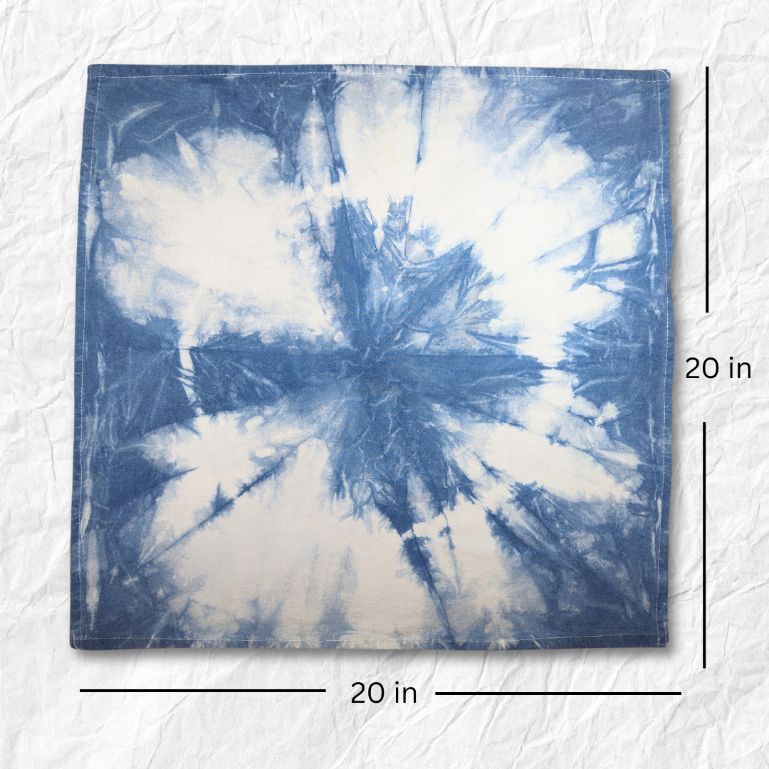 Eclipse Napkins - Indigo-Dyed Cotton Flour Sack Napkins, Set of 2