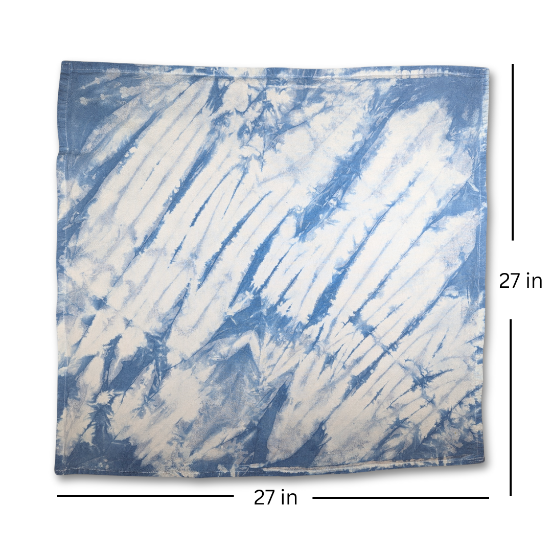 Marble Dish Towel - Indigo-Dyed Cotton Flour Sack Single