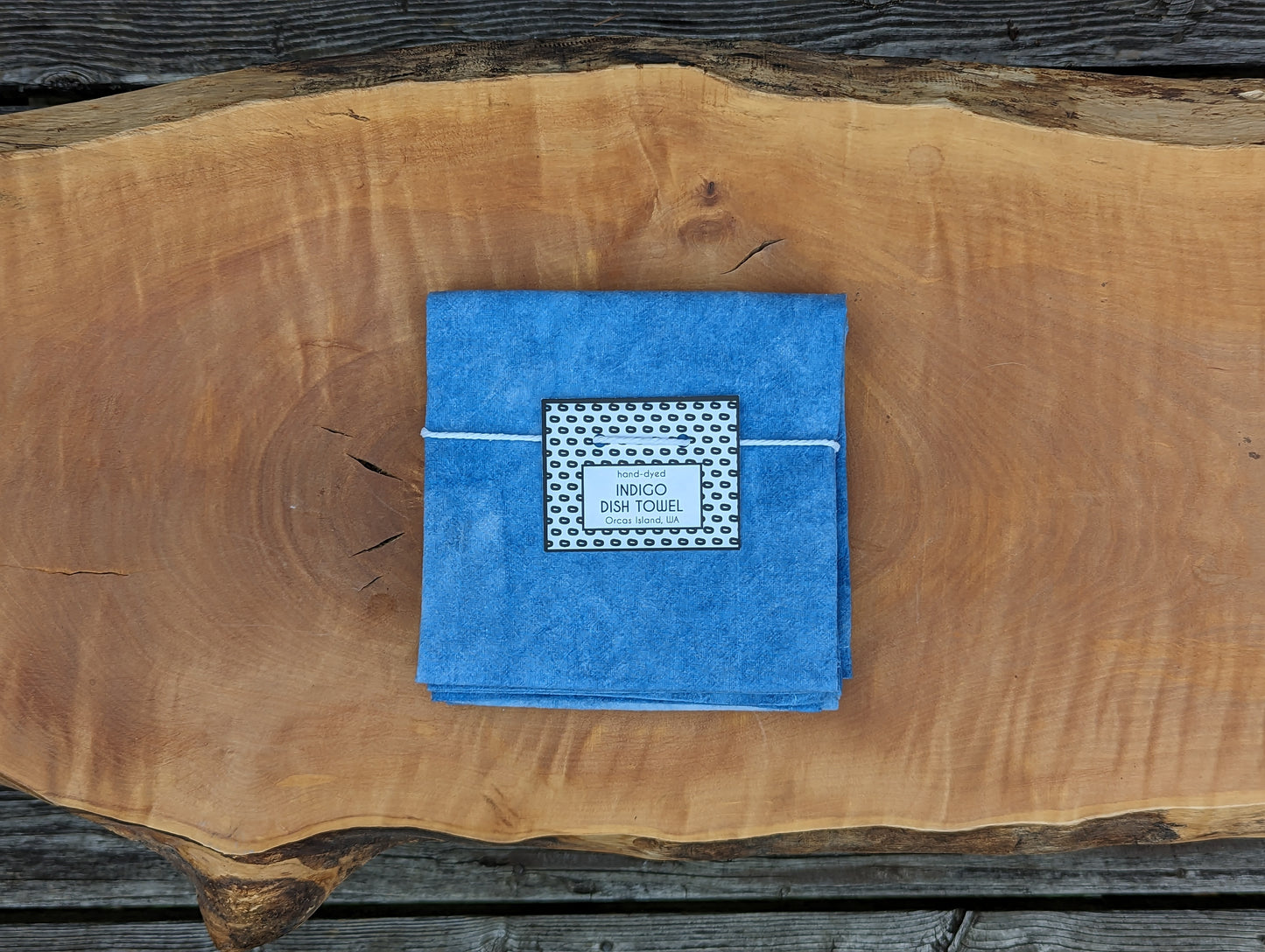 All Blue Dish Towel - Indigo-Dyed Cotton Flour Sack Dish Towel Single