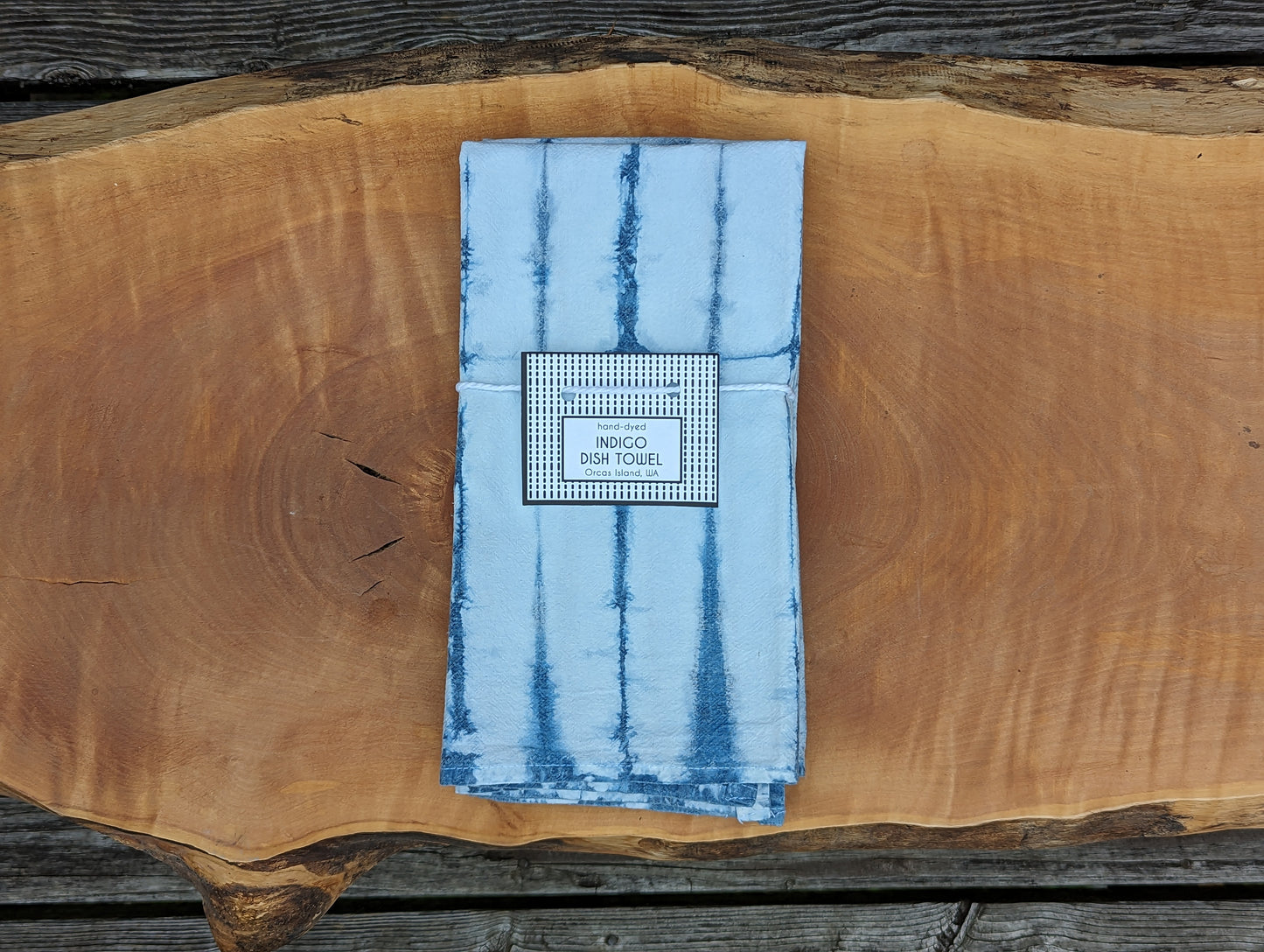 Striped Napkins - Indigo-Dyed Cotton Flour Sack Napkins, Set of 2