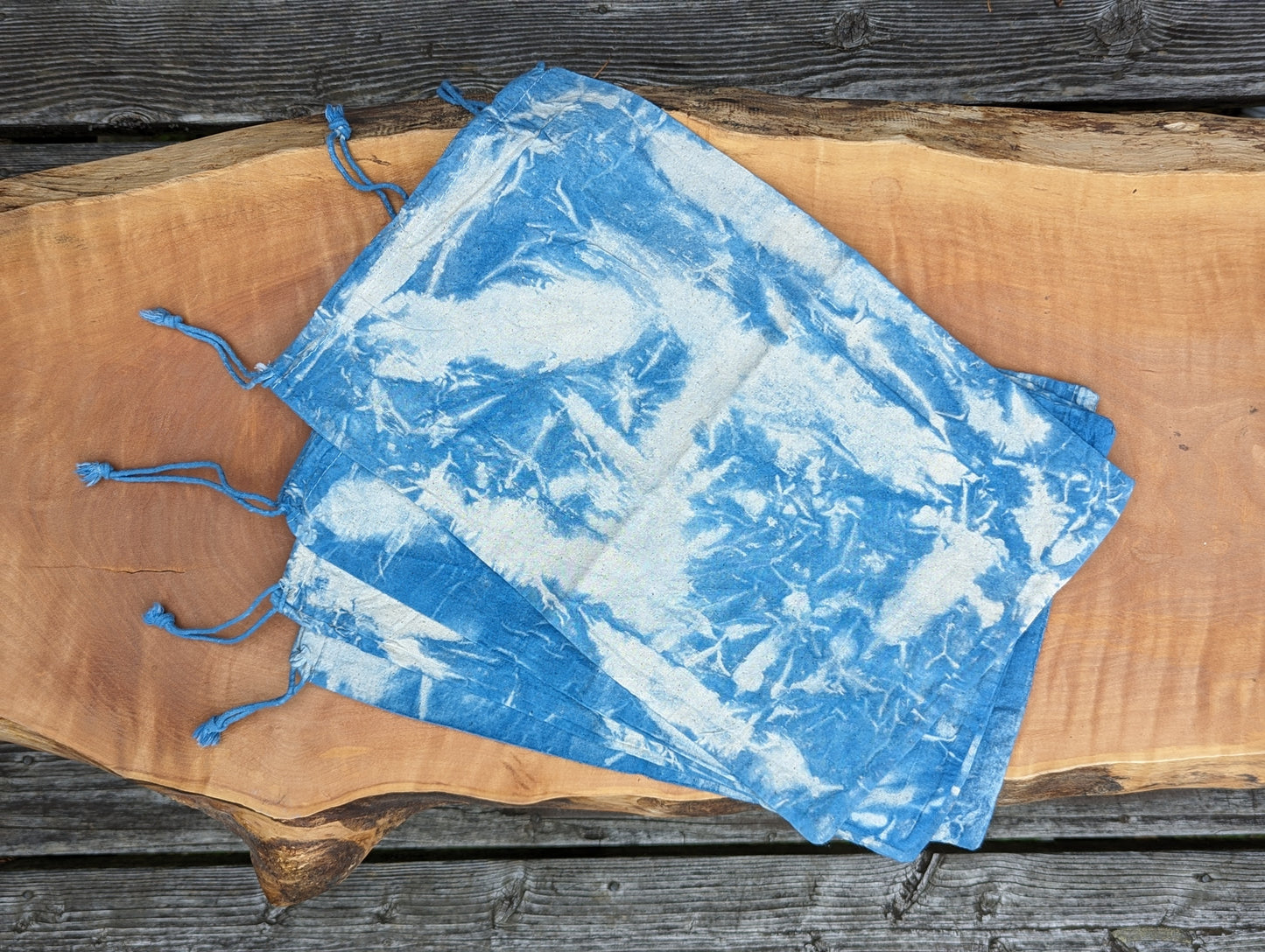 Gift Bag - Indigo-Dyed Cotton Gift & Produce Bag - Single