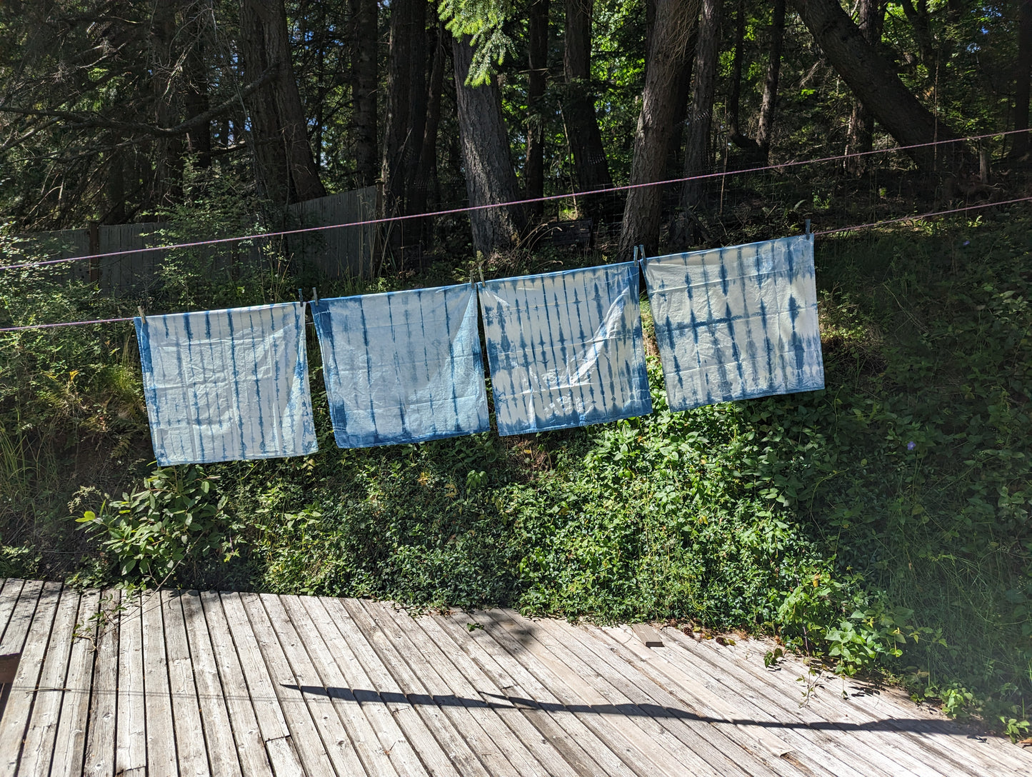 Striped Dish Towels - Indigo-Dyed Cotton Flour Sack Dish Towel Single