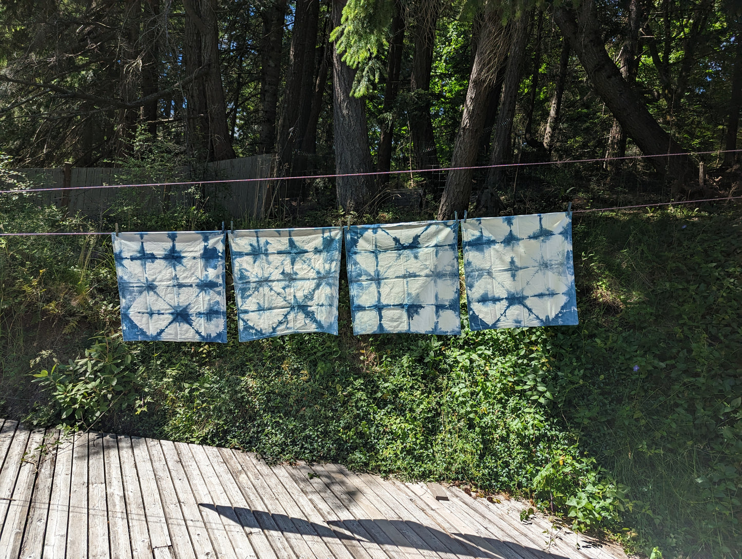 Pyramidal Dish Towels - Indigo-Dyed Cotton Flour Sack Dish Towel Single