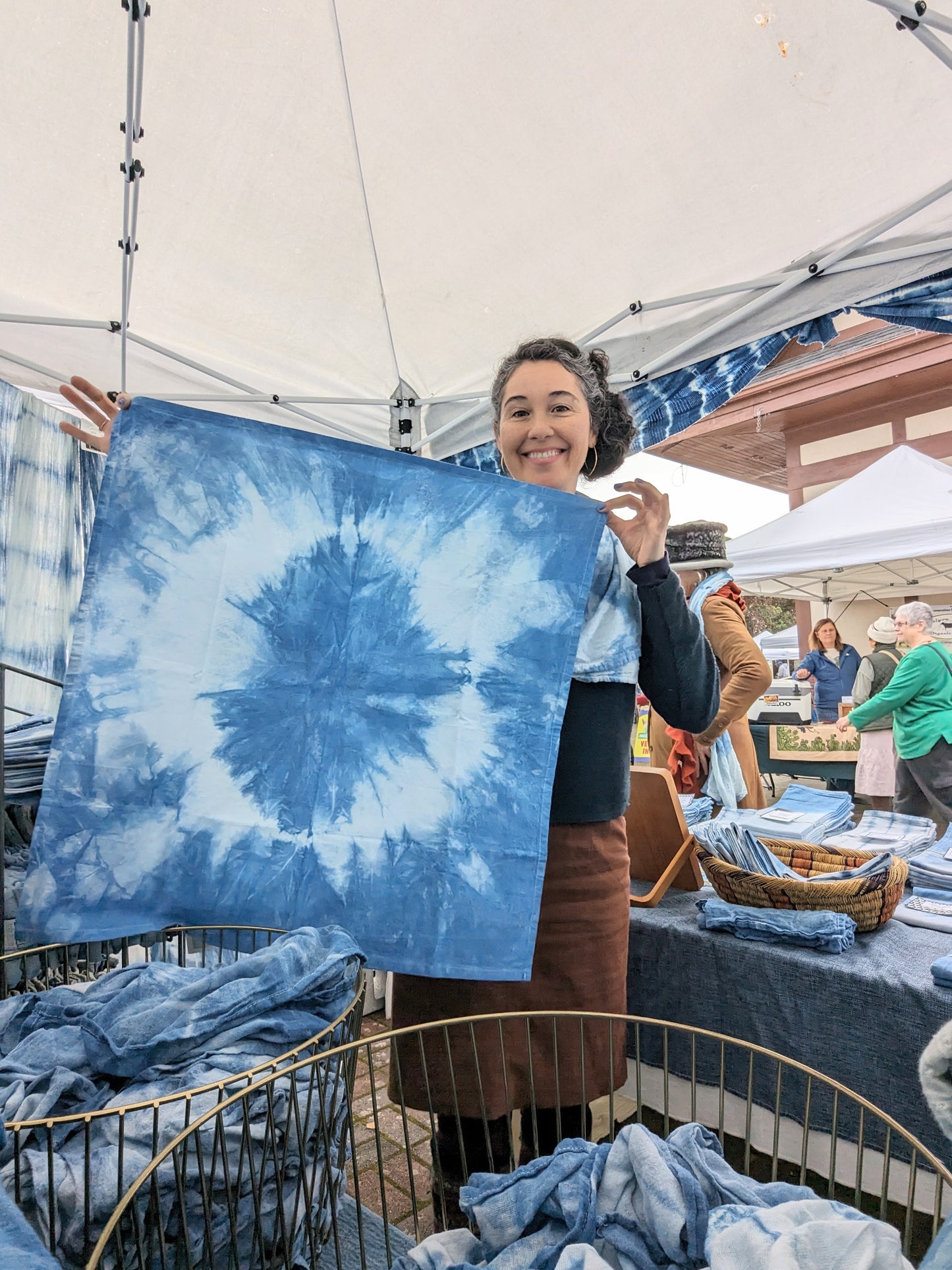 Eclipse Dish Towel - Indigo-Dyed Cotton Flour Sack Dish Towel Single
