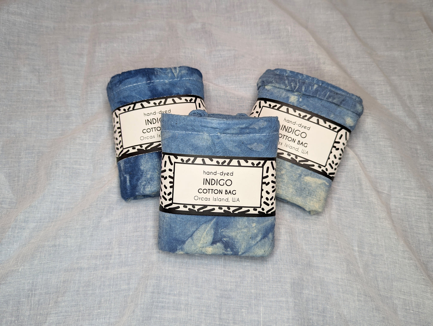 Gift Bag - Indigo-Dyed Cotton Gift & Produce Bag - Single