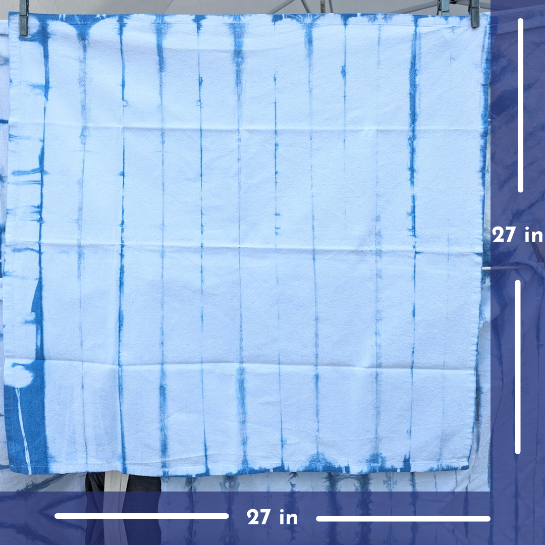 Striped Dish Towels - Indigo-Dyed Cotton Flour Sack Dish Towel Single