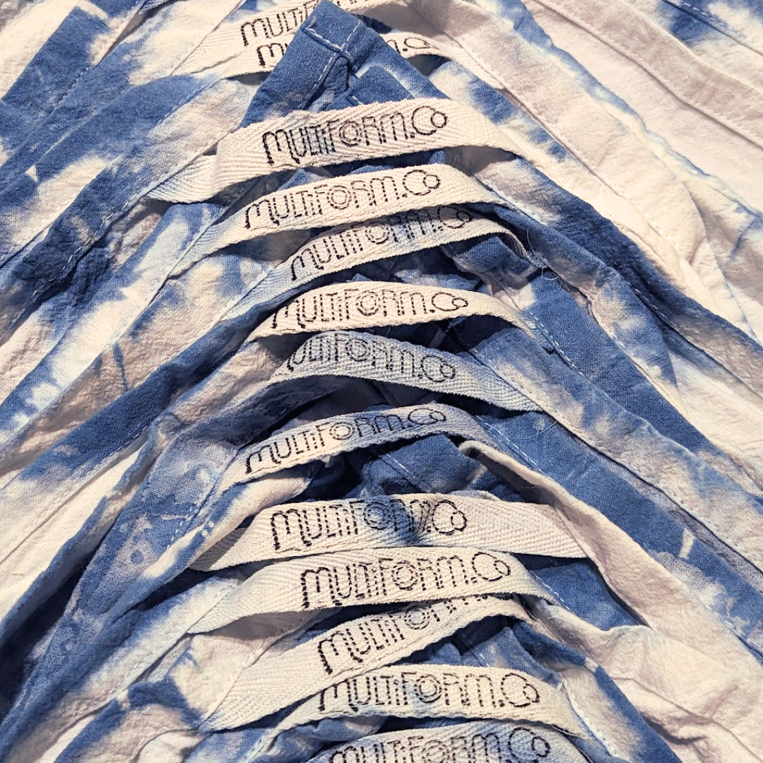 Pyramidal Dish Towels - Indigo-Dyed Cotton Flour Sack Dish Towel Single