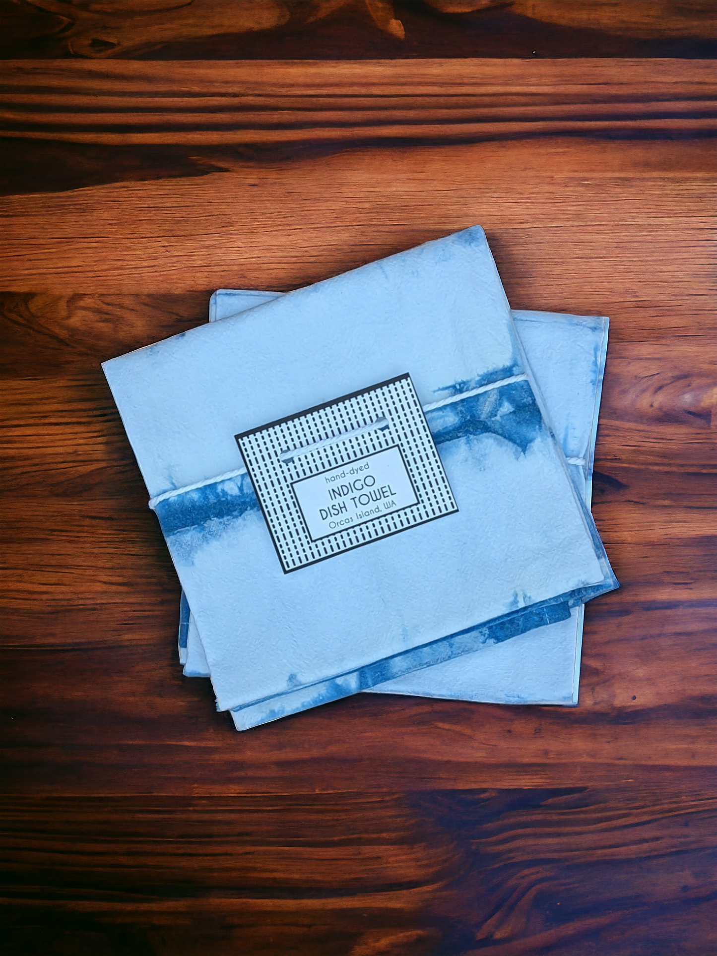 Striped Dish Towels - Indigo-Dyed Cotton Flour Sack Dish Towel Single