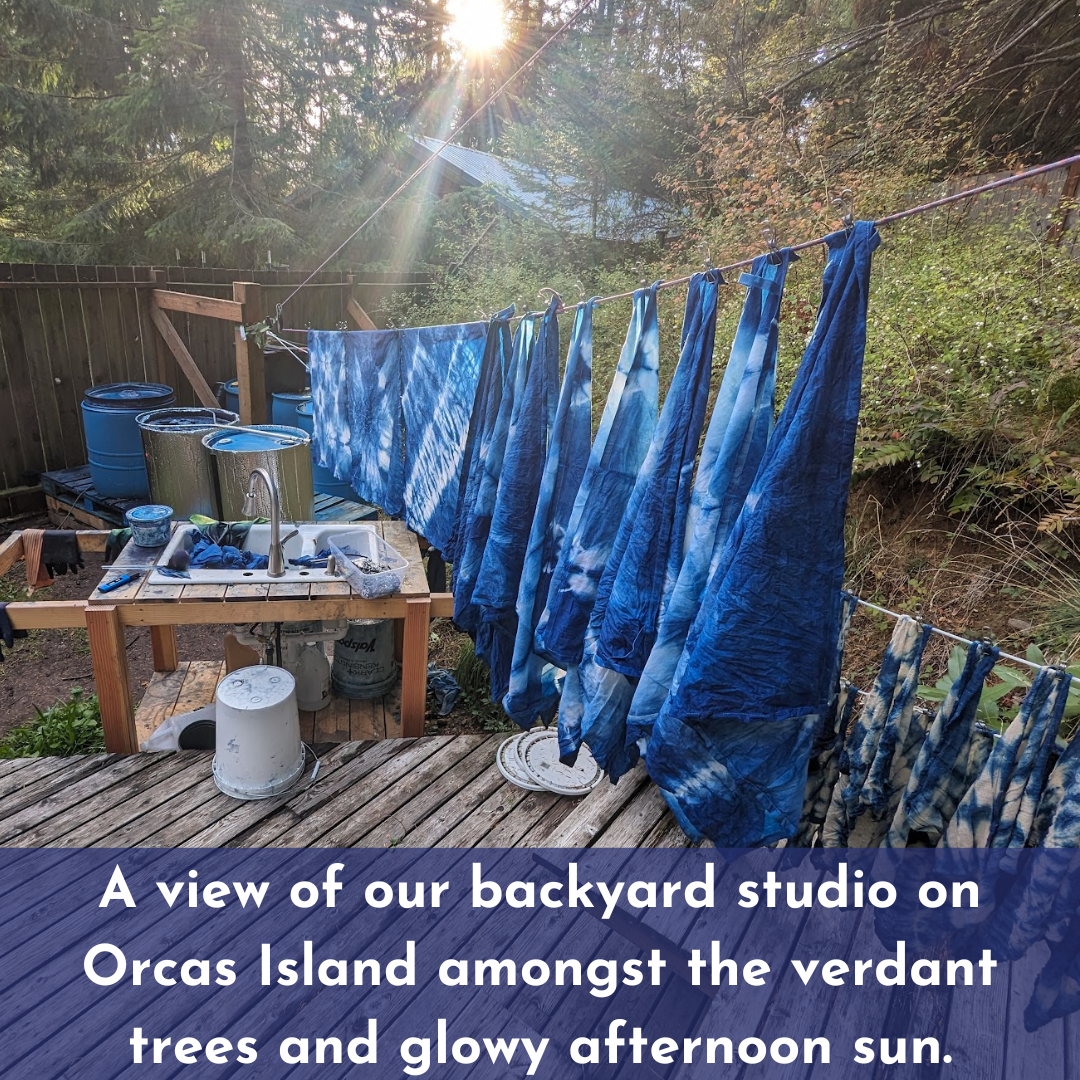 Clothes Pin Napkins - Indigo-Dyed Cotton Flour Sack Napkins, Set of 2