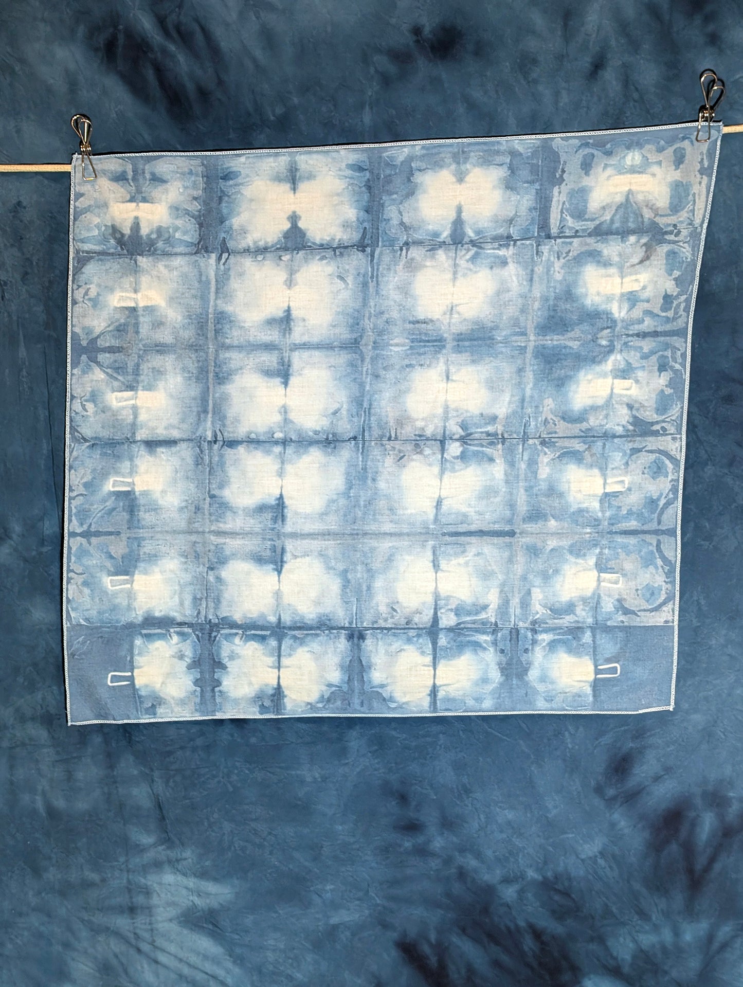 Bandana - Indigo-Dyed Cotton - Clothes Pin