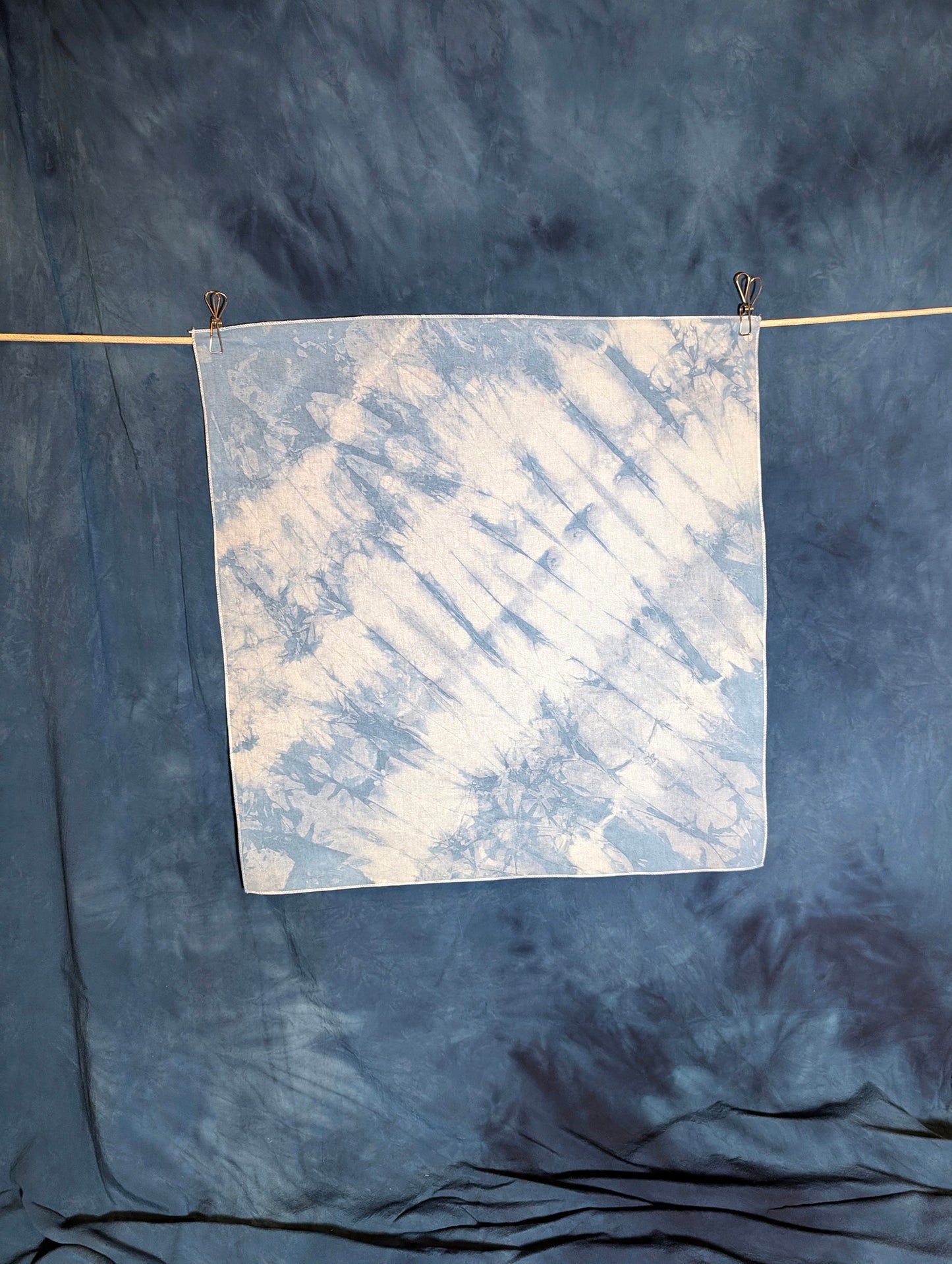 Bandana - Indigo-Dyed Cotton - Marble