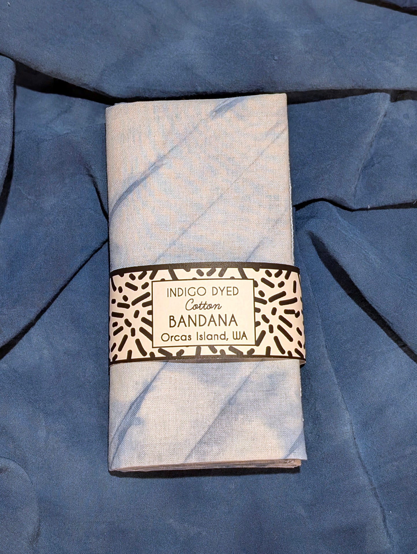 Bandana - Indigo-Dyed Cotton - Marble