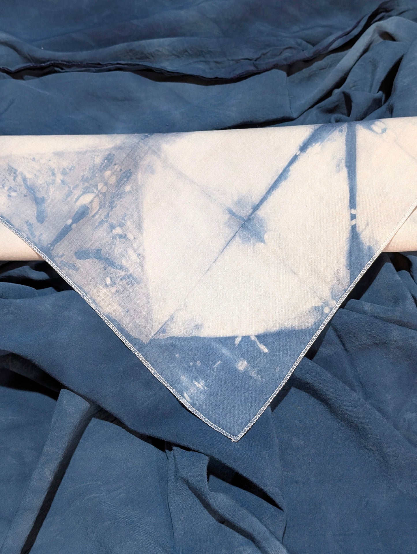 Bandana - Indigo-Dyed Cotton - Pyramid