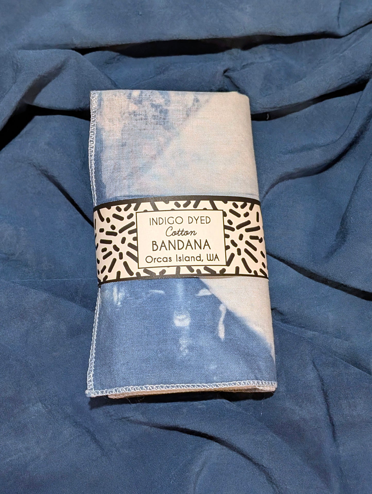 Bandana - Indigo-Dyed Cotton - Pyramid