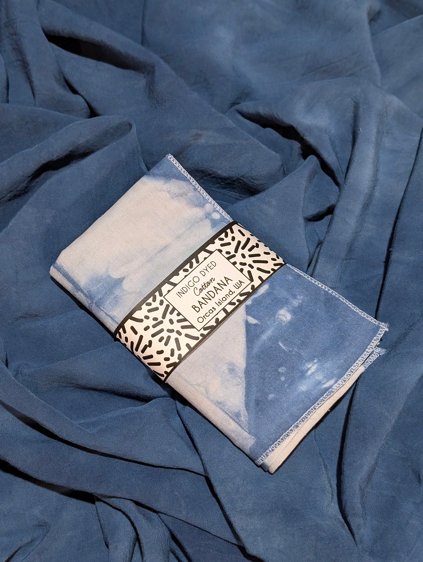 Bandana - Indigo-Dyed Cotton - Pyramid