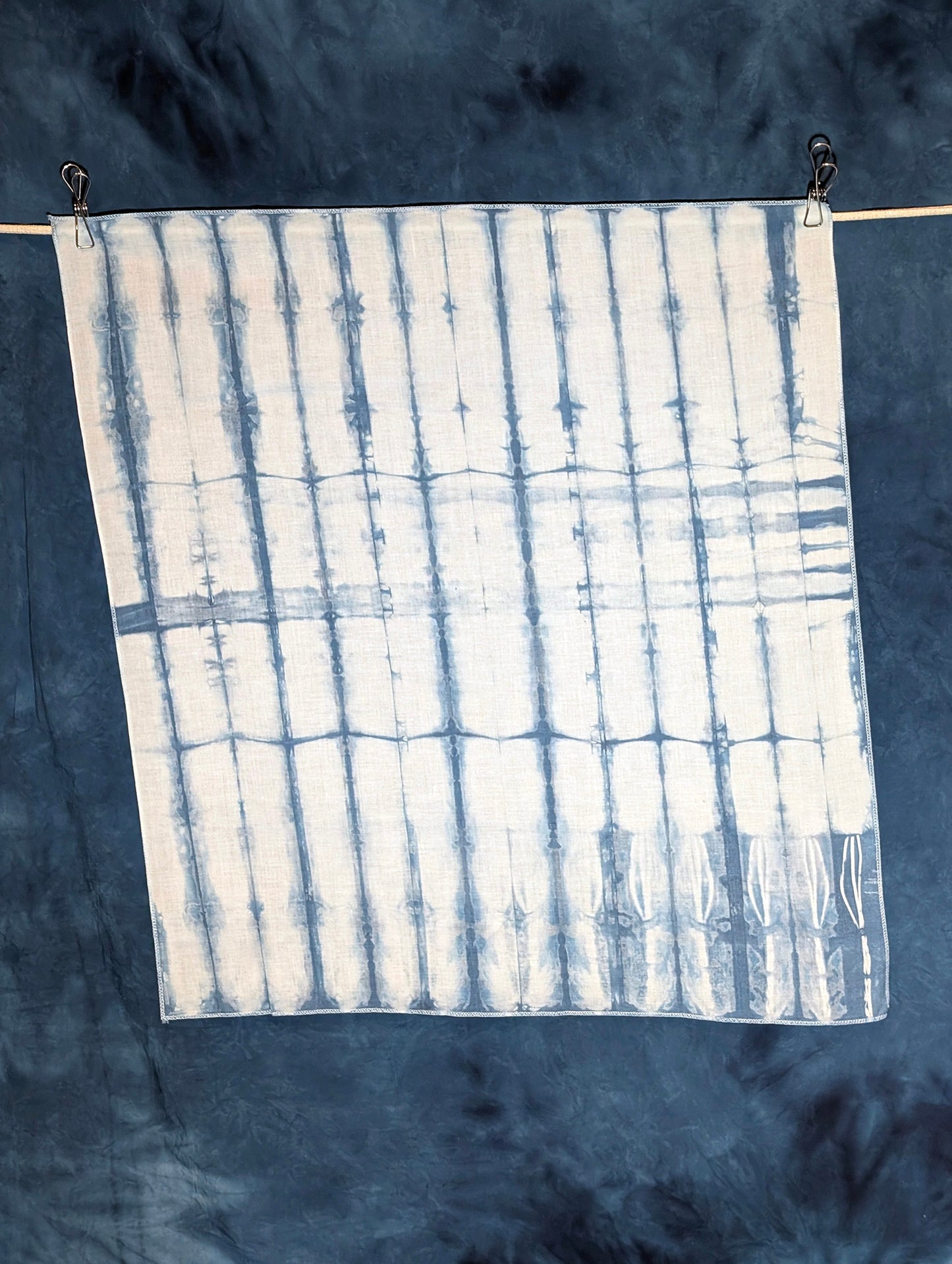 Bandana - Indigo-Dyed Cotton - Stripes