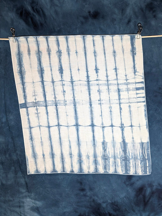 Bandana - Indigo-Dyed Cotton - Stripes