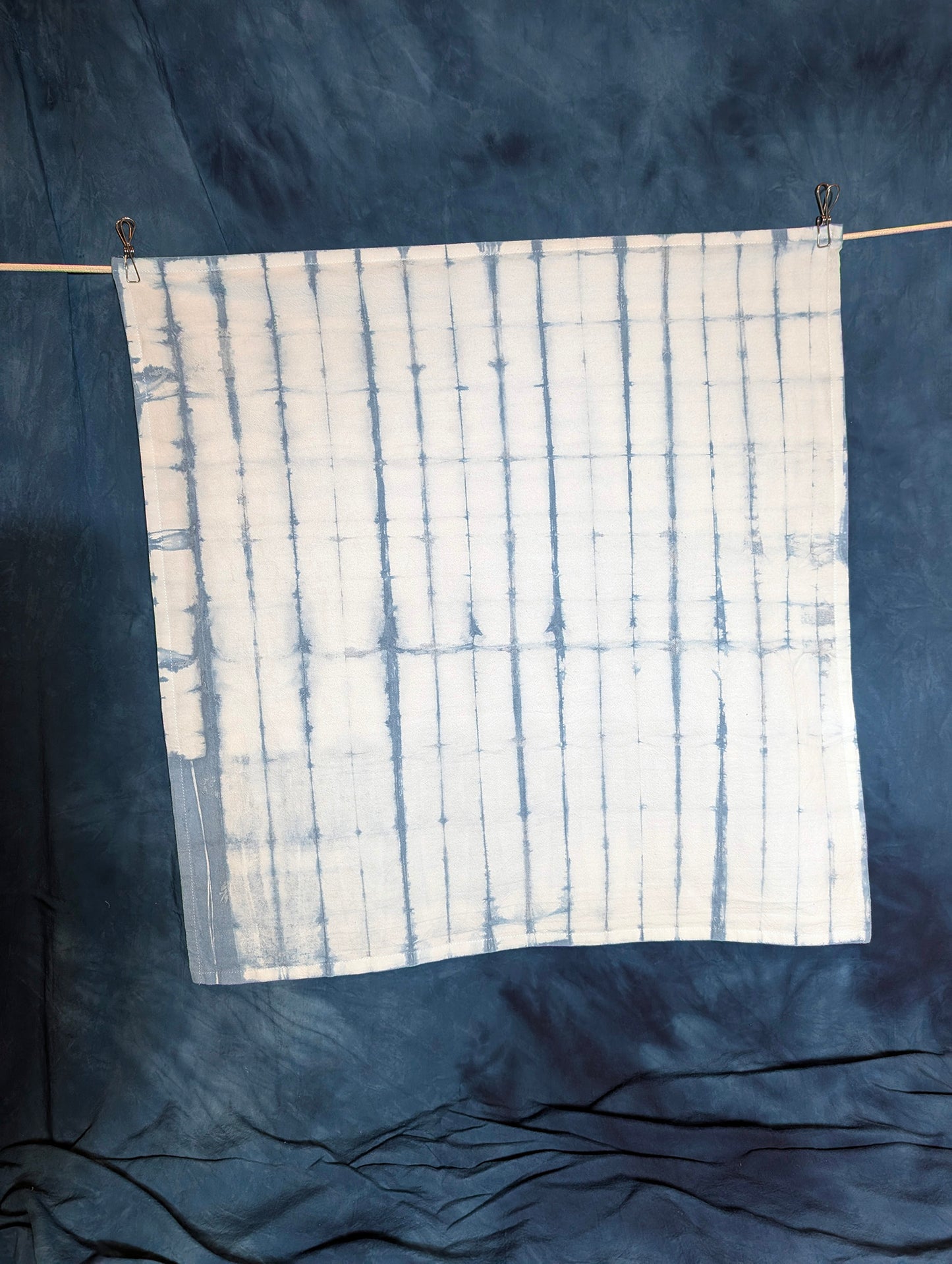 Striped Dish Towels - Indigo-Dyed Cotton Flour Sack Dish Towel Single