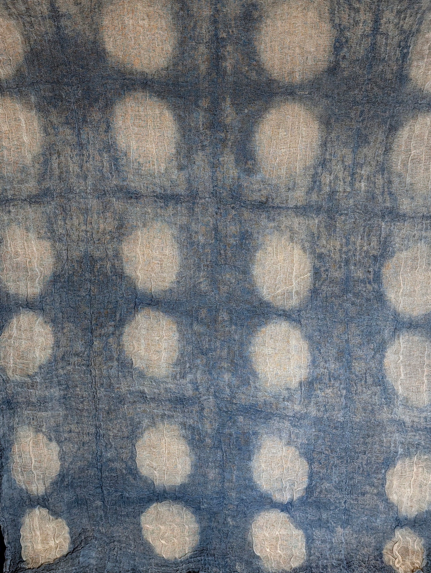 Loose Weave Scarf - Indigo-Dyed Cotton - Domino