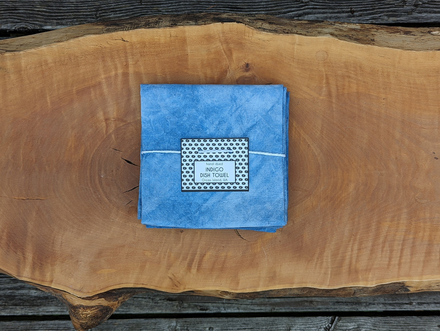 All Blue Dish Towel - Indigo-Dyed Cotton Flour Sack Dish Towel Single