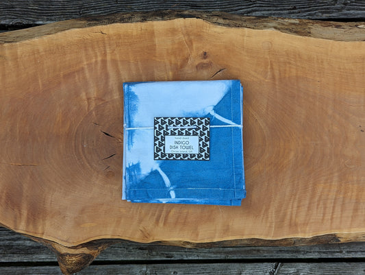 Pyramidal Dish Towels - Indigo-Dyed Cotton Flour Sack Dish Towel Single