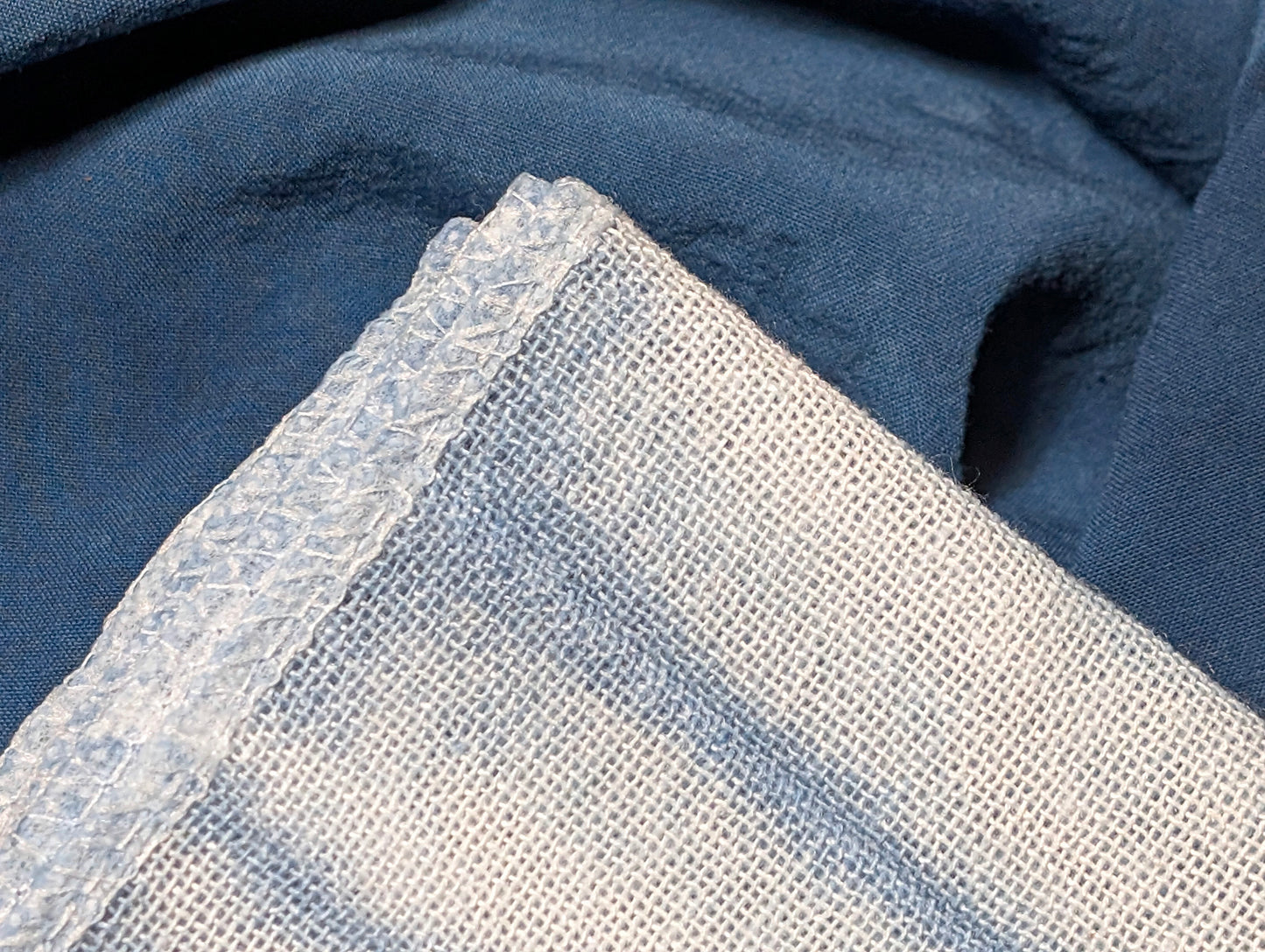 Plain Weave Napkins - Indigo-Dyed Cotton - Set of Two - Striped