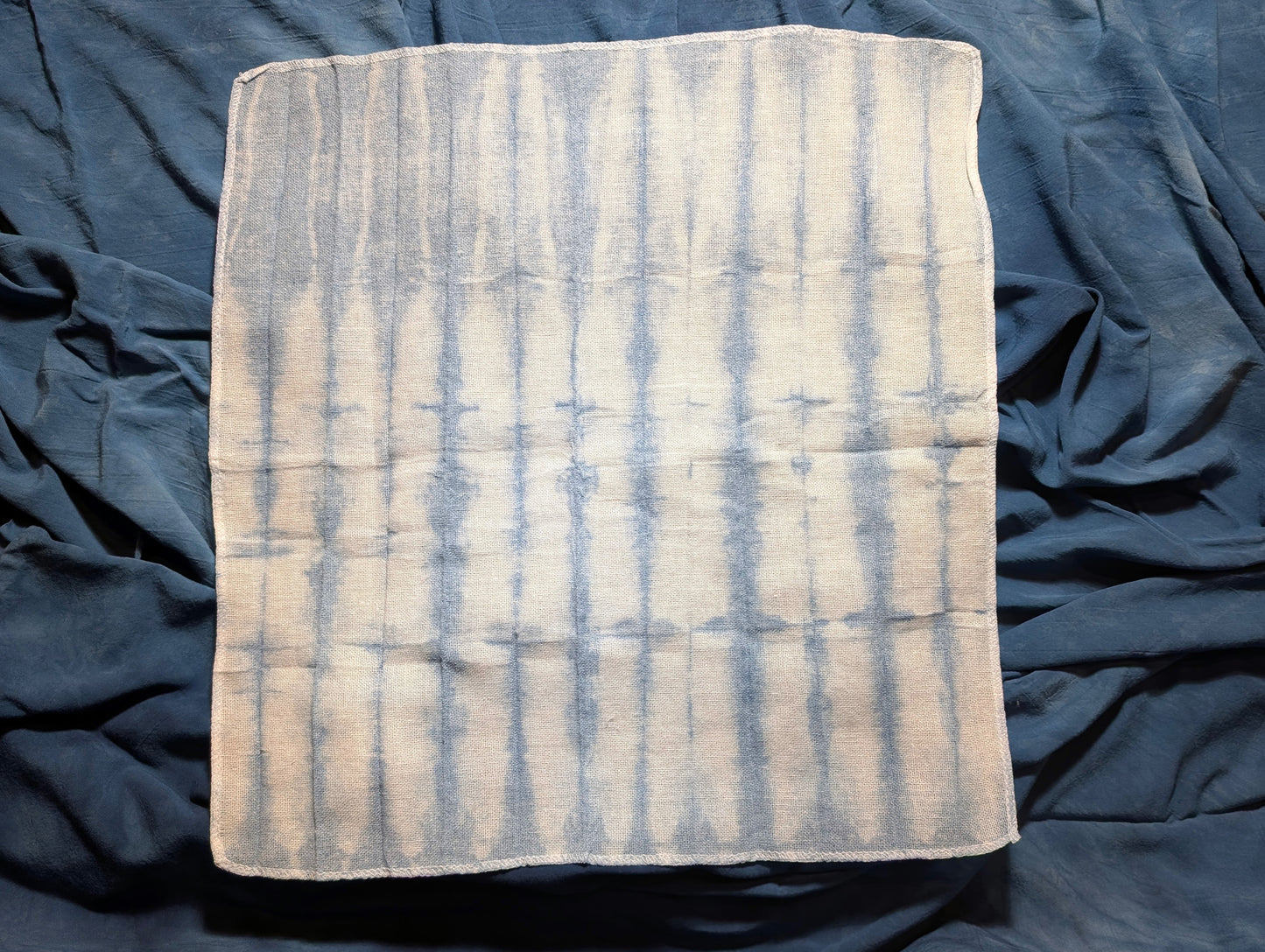 Plain Weave Napkins - Indigo-Dyed Cotton - Set of Six - Striped